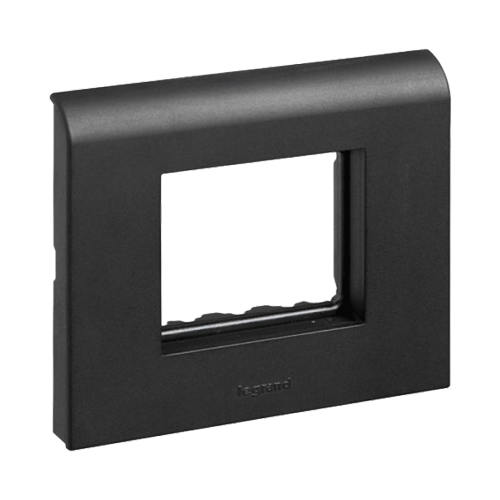 Legrand Myrius 2M Black Plate With Frame, 6732 82